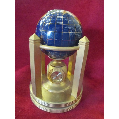 93 - DECORATIVE GLOBE-CLOCK, BAROMETER ETC. IN ORIGINAL BOX.