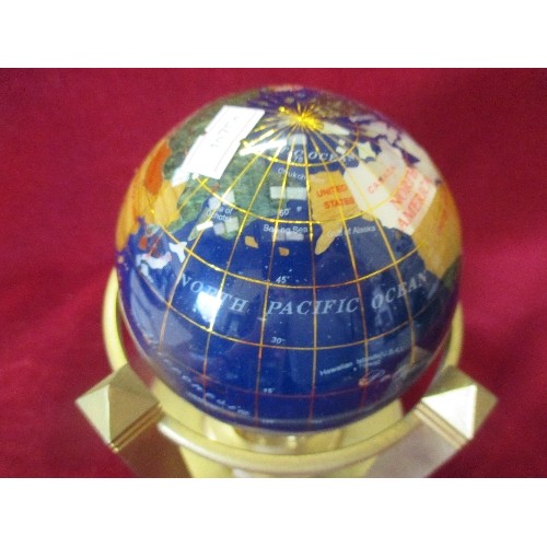 93 - DECORATIVE GLOBE-CLOCK, BAROMETER ETC. IN ORIGINAL BOX.