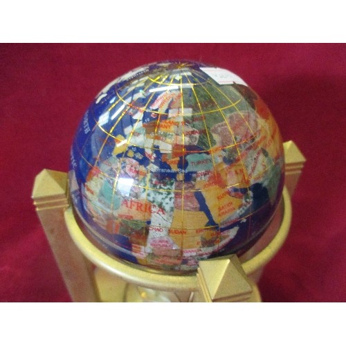 93 - DECORATIVE GLOBE-CLOCK, BAROMETER ETC. IN ORIGINAL BOX.