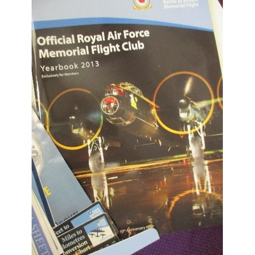 92 - ROYAL AIRFORCE MEMORIAL FLIGHT CLUB, FOLDER [SIGNED BY PILOT] OF ITEMS.