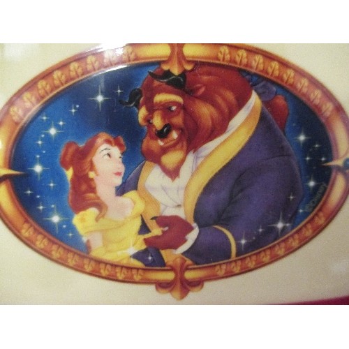 124 - A PAIR OF WALT DISNEY'S BEAUTY & THE BEAST BUTTER DISHES. NEW.