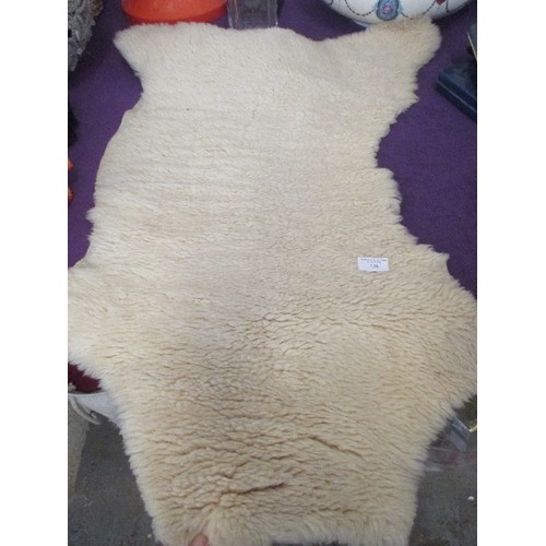 136 - VINTAGE SHEEPSKIN RUG.