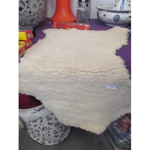 136 - VINTAGE SHEEPSKIN RUG.