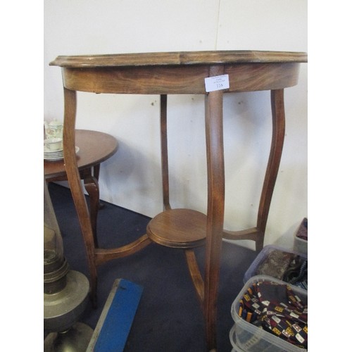 178 - LOVELY VINTAGE CIRCULAR SIDE TABLE, WITH LOWER POT SHELF.