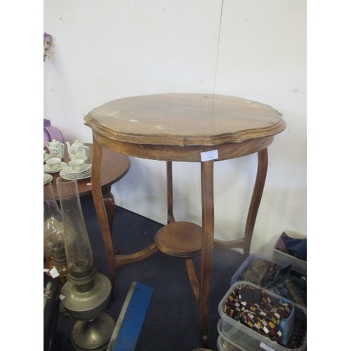 178 - LOVELY VINTAGE CIRCULAR SIDE TABLE, WITH LOWER POT SHELF.