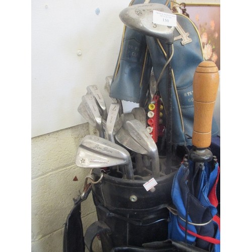 180 - FULL GOLF KIT. INCLUDES CLUBS, BAG, TROLLEY, BROLLY, SHOES ETC. READY TO GO!