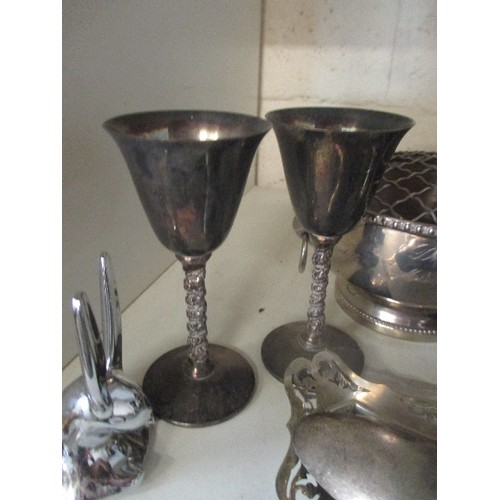 237 - VINTAGE SILVER PLATE ITEMS.