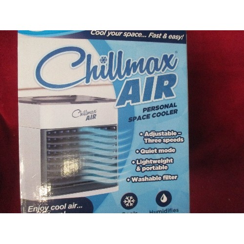 235 - JML CHILLMAX AIR 'AS SEEN ON TV' WITH REPLACEMENT FILTER. NEW & BOXED