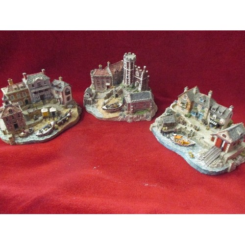 243 - COLLECTION OF DANBURY MINT 'CERAMIC VILLAGES'  INCLUDING SOME 'ROYAL NATIONAL LIFEBOAT ASSOCIATION' ... 