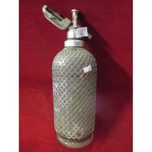 244 - VINTAGE DECO 'SPARKLETS' SODA SIPHON/BOTTLE.