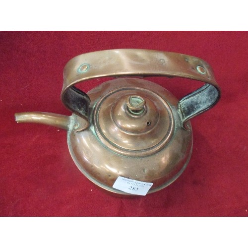 283 - VINTAGE COPPER KETTLE