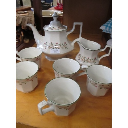 336 - ETERNAL BEAU TEAPOT AND TEA CUPS