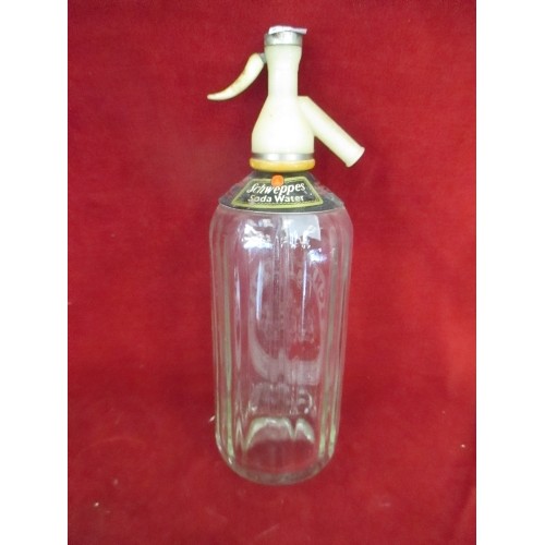 348 - VINTAGE SCHWEPPES SODA WATER BOTTLE