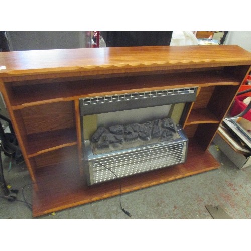 396 - FIRE SURROUND WITH ELECTRIC FIRE - WORKING - 122CM X 78CM