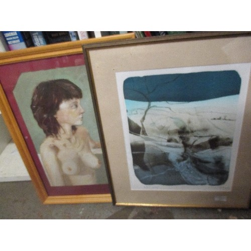 404 - QUANTITY PICTURES INC ARTISTS PROOF STONE LITHOGRAPH, INSCRIBED ON BACK 