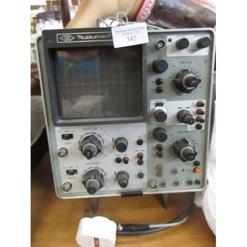 347 - OSCILLOSCOPE BY TELEQUIPMENT, MODEL D67A