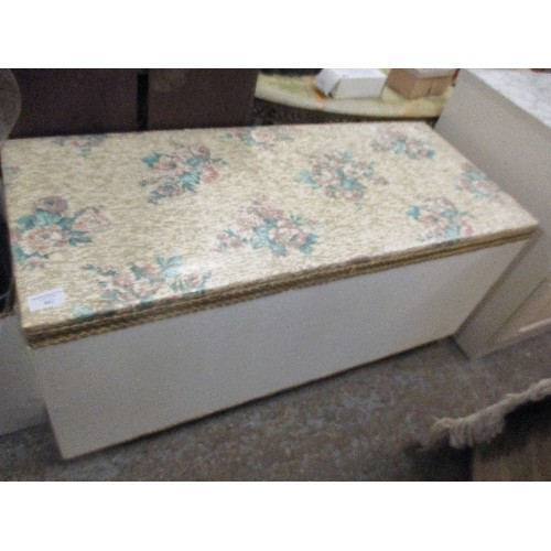 416 - VINTAGE OTTOMAN BOX - THE TOP WITH ROSE PATTERN