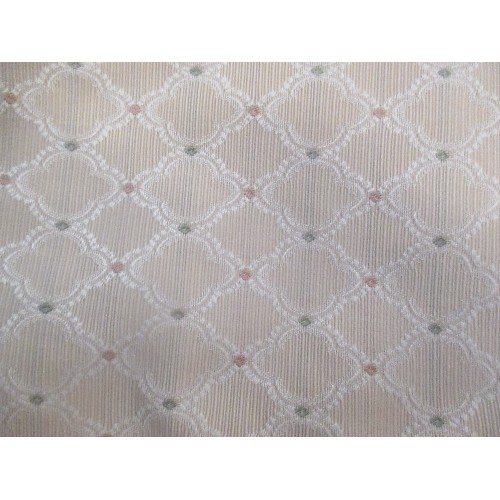 365 - LARGE QUANTITY OF GOOD QUALITY HANDMADE CURTAINS INCLUDING TWO PAIRS WITH LATTICE DESIGN (EACH CURTA... 