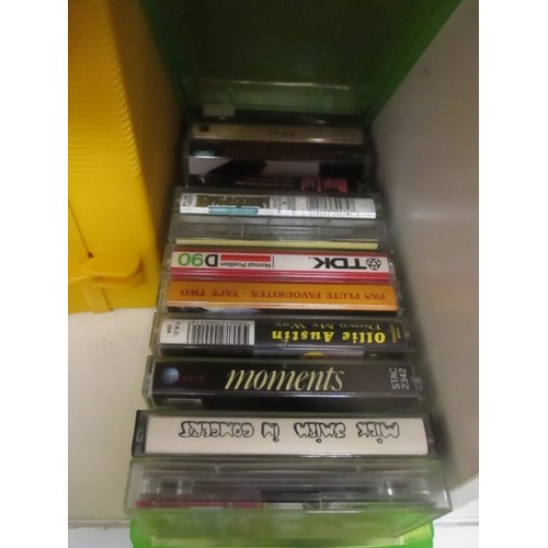 399 - TWO CUBES OF CASSETTES - EASY LISTENING, CLASSICAL, JAZZ