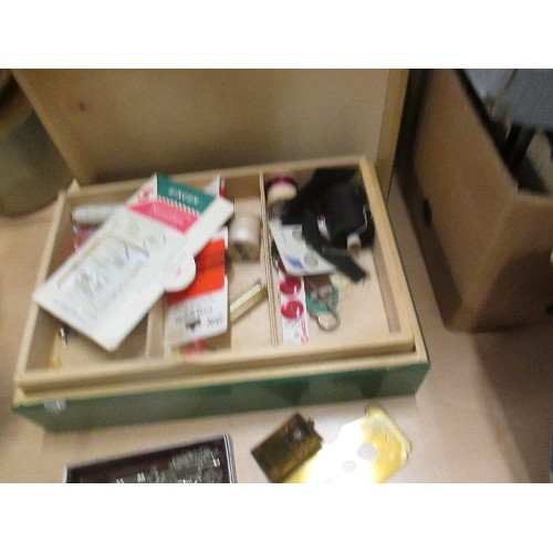 456 - SEWING BOX AND CONTENTS