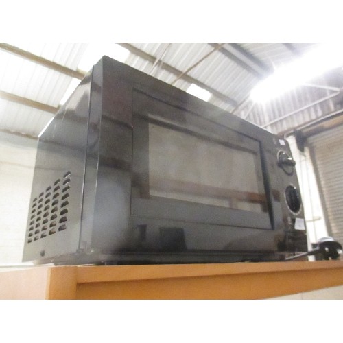 494 - POWER LEVEL MICROWAVE OVEN IN BLACK - WORKING