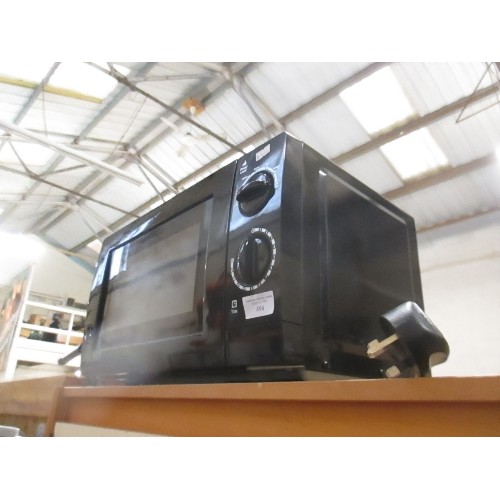 494 - POWER LEVEL MICROWAVE OVEN IN BLACK - WORKING