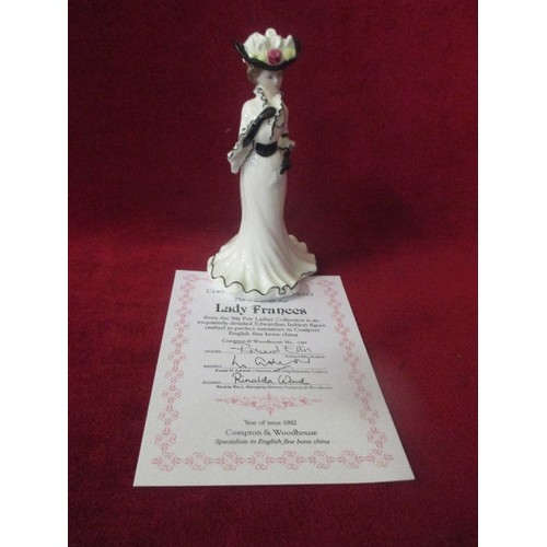 2 - COALPORT LADY FRANCES SMALL FIGURINE WITH COA