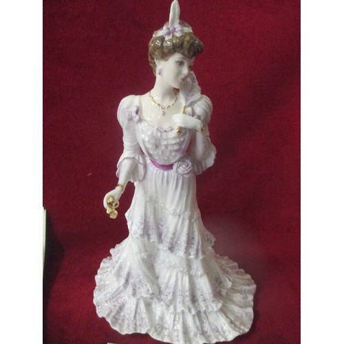 4 - COALPORT FIGURINE EUGENIE FIRST NIGHT AT THE OPERA 9134/12500 WITH COA AND BOOKLET