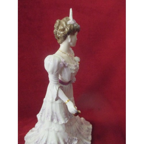 4 - COALPORT FIGURINE EUGENIE FIRST NIGHT AT THE OPERA 9134/12500 WITH COA AND BOOKLET