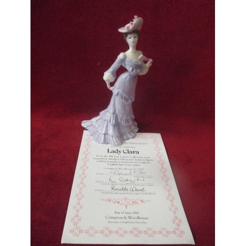 5 - COALPORT LADY CLARA SMALL FIGURINE WITH COA