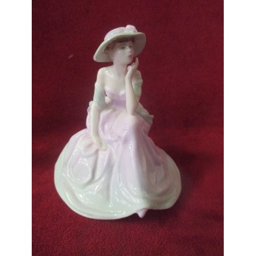 6 - 3 SMALL COALPORT FIGURINES - SELINA,IN VOGUE AND FASCINATION