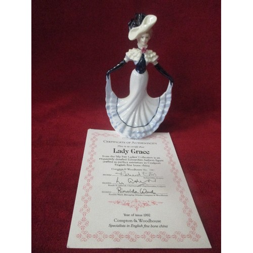 9 - COALPORT LADY GRACE SMALL FIGURINE WITH COA