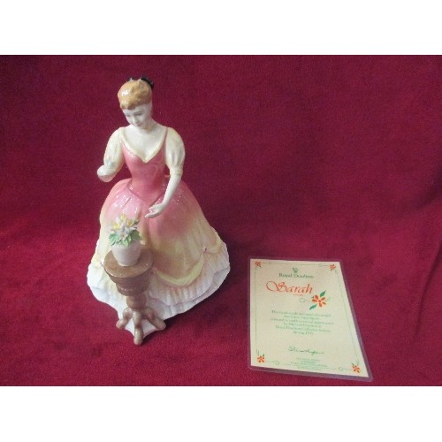 17 - ROYAL DOULTON SARAH FIGURINE HN 3380 MICHAEL DOULTON EXCLUSIVE AND SIGNED WITH COA