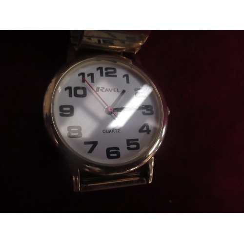 65 - 4 WRIST WATCHES INC RAVEL, TIME CO, PHILIP MERCIER