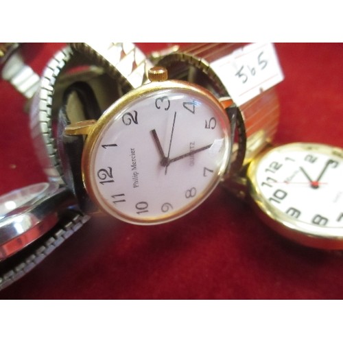 65 - 4 WRIST WATCHES INC RAVEL, TIME CO, PHILIP MERCIER