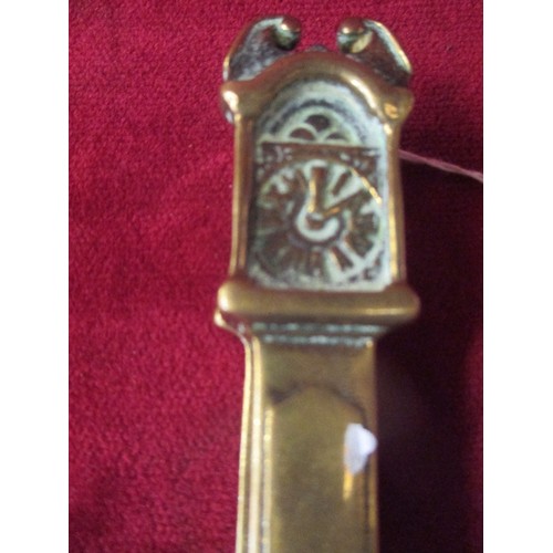 25 - VINTAGE PEERAGE BRASS GRANDFATHER CLOCK NUTCRACKERS