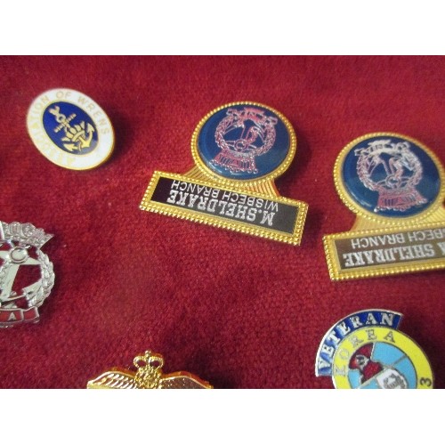 50 - COLLECTION OF MILTARY LAPEL /PIN BADGES INC ROYAL NAVAL ASSOCIATION, FLEET AIR ARM ASSOC, ASSOC OF W... 