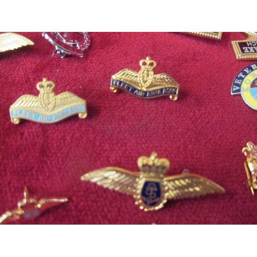 50 - COLLECTION OF MILTARY LAPEL /PIN BADGES INC ROYAL NAVAL ASSOCIATION, FLEET AIR ARM ASSOC, ASSOC OF W... 