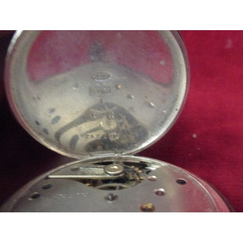 65C - VICTORIAN  935 SILVER CASED HUNTER POCKET WATCH BY J.W.BENSON LUDGATE HILL