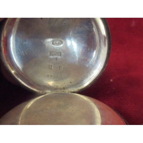 65C - VICTORIAN  935 SILVER CASED HUNTER POCKET WATCH BY J.W.BENSON LUDGATE HILL