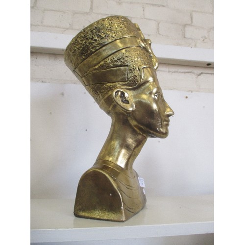 69 - LARGE EGYPTIAN NEFERTITI BUST. 40CM H.