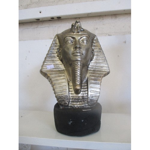 70 - EGYPTIAN TUTANKHAMON BUST/HEAD. 32CM H.