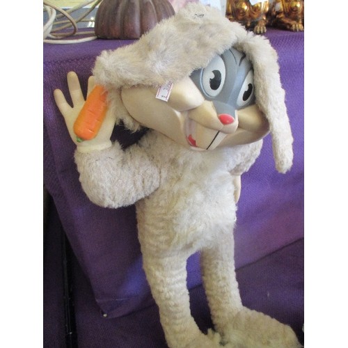 108 - VINTAGE PULL-STRING BUGS BUNNY BY WARNER BROS. APPROX 50CM H. - WORKING