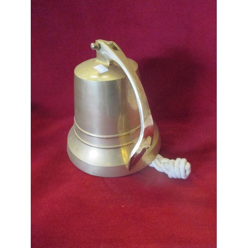 77A - LARGE HEAVY BRASS SHIPS BELL. (LAST ORDERS) WALL MOUNTED.