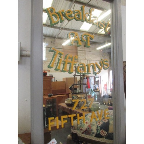 115A - LARGE SIGN WRITTEN MIRROR. 'BREAKFAST AT TIFFANY'S'