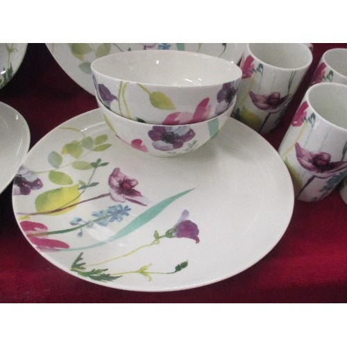 119 - PORTMEIRION 'WATER GARDEN' SET INCLUDES LARGE PLATES, BOWLS & MUGS.