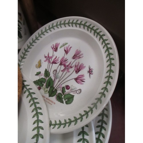 218 - PORTMEIRION BOTANIC GARDEN. 3 LARGE PLATES AND OTHER ITEMS.