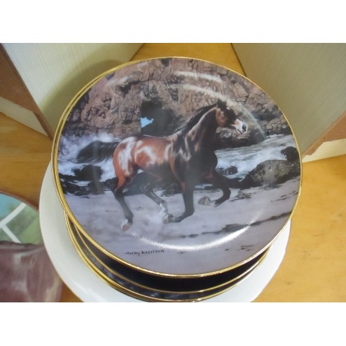 263 - LIMITED EDITION ROYAL WORCESTER 'RED RUM' PLATE. ALSO 9 EQUESTRIAN RELATED PLATES. ALL DANBURY MINT.