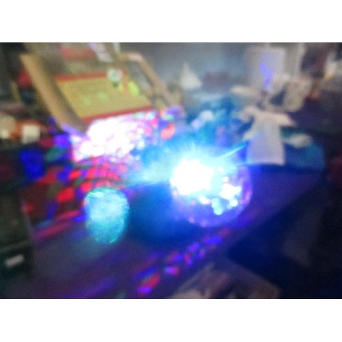 272 - TWIN ROTATING LED DISCO BALL BY MAPLIN WITH BOX - WORKING