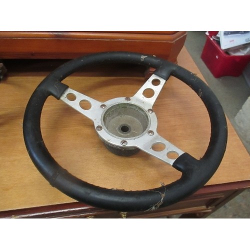 291 - THREE STEERING WHEELS